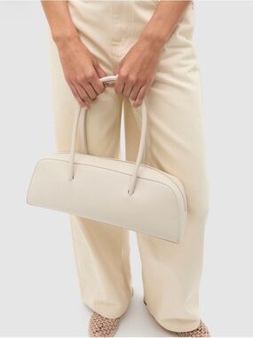 Seed Heritage Cream Structured Top-Handle Shoulder Bag